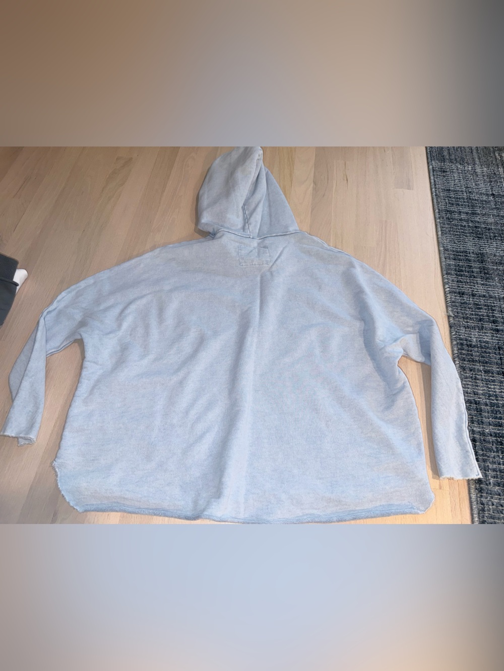 Frank & Eileen Kane Capelet Hoodie Light Blue Medium Like New - Picture 3 of 9